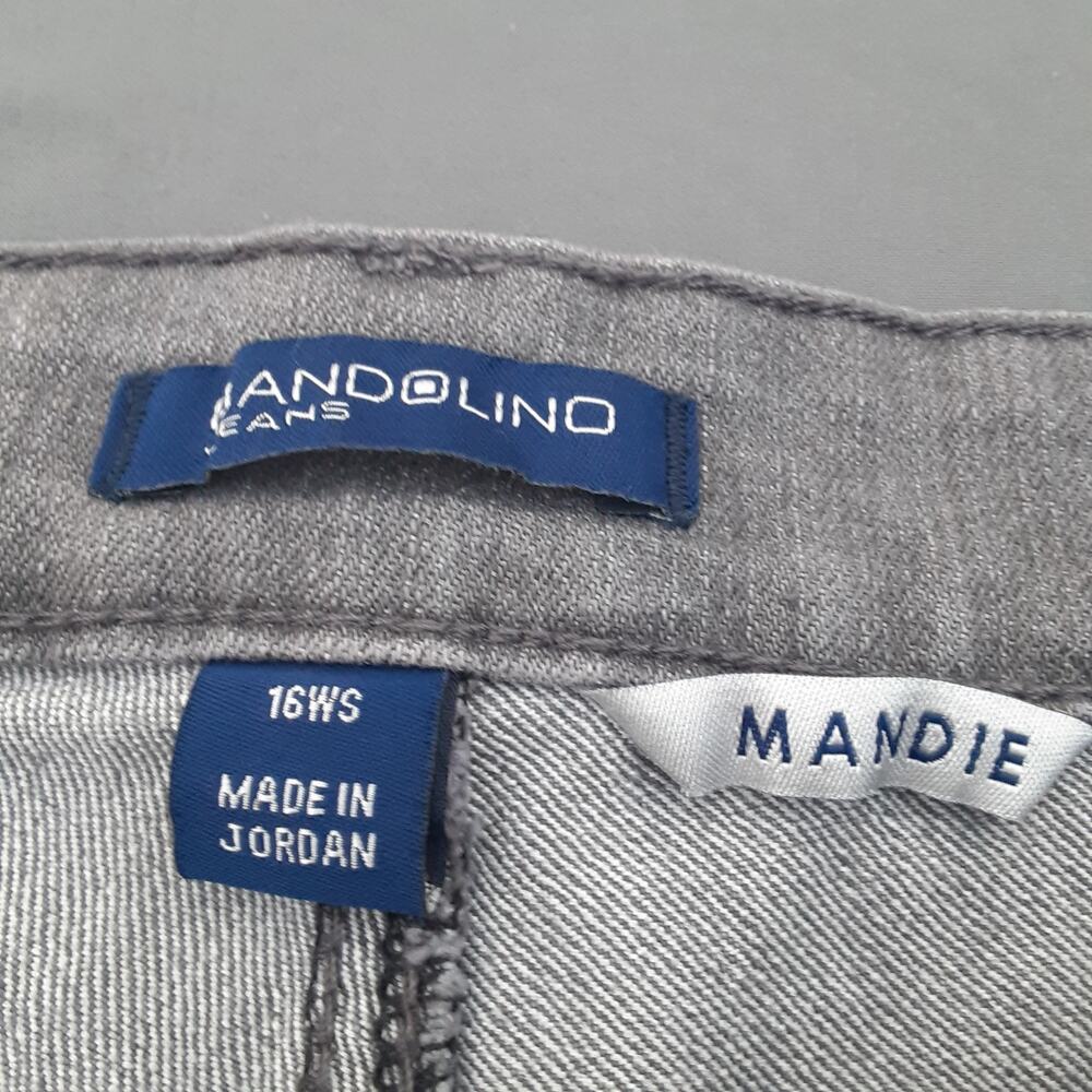 NWT Bandolino Women's Jeans Size 16 Short Medium Wash Straight Leg Stretch Gray - Picture 5 of 11